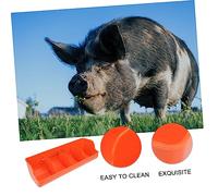 HIAKDOFT Plastic Pig Feeder with Compartments Livestock Manger Feeding Trough for Piglets Easy Clean Design with Rounded Edges to Prevent Injury Suitable for Water and Food Feeding