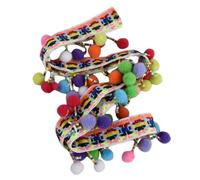 HIAKDOFT Pom Pom Ball Fringe Trim Tassel Applique for Sewing DIY Crafts for Clothing Accessories Curtain and Home Decor for Handmade Skirts and Pillow Embellishment