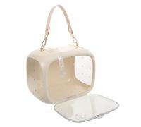 HIAKDOFT Portable Bird Travel Carrier Cage for Parrots Lightweight Transparent Parakeet Travel Cage with Fresh Air Ventilation and Secure Locking System for Outdoor Trips and Home Use