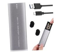 HIAKDOFT Portable External Hard Disk Solid State Drive Enclosure with USB 3.1 Type-C Dual Protocol Support for High-Speed Storage and Fast Reading Speed