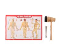 HIAKDOFT Portable Handheld Moxibustion Holder with Natural Wood Handle, Ergonomic Moxa Stick Burner Cage for Traditional Therapy, Includes Acupoint Chart for Home Use