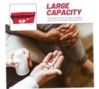 HIAKDOFT Portable Large Cloth Medicine Storage Bag for Travel Hiking Camping Reusable Emergency Nursing Pouch Organizer Dust-Resistant Multipurpose Medical Kit Holder Random Color