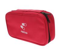 HIAKDOFT Portable Pouch Bag Lightweight Emergency Trauma Supply Holder with Mesh Pockets for Travel Outdoor Home Camping Hiking Red