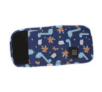 HIAKDOFT Portable USB Bottle Warmer with Heat Insulation Quick and Even Heating for Travel Zipper Design Keeps Milk Warm Outdoors Convenient with Blue Dinosaur Pattern Random Color