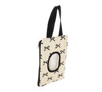 HIAKDOFT Portable Wipes Dispenser with Stylish Bow Ribbon Refillable Wet Tissue Organizer Box for Diaper Bags and Strollers Hanging Design for Hands Convenience and Moisture Preservation