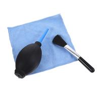 HIAKDOFT Professional Camera Air Blower Dust Cleaner with Soft Silicone Nozzle Keyboard and Lens Dust Blower Includes Brush and Cloth for Sensor LCD Screen and Deep Cleaning