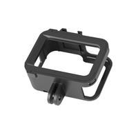 HIAKDOFT Protective Frame Case for with Side Opening Shock-resistant Wear-resistant Housing Cold Shoe Mount for Light Microphone Easy Sliding Installation and Charging Access Material Black