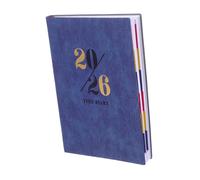 HIAKDOFT PU Notebook Weekly Planner with Rounded Corners for Smooth Page Turning Monthly Weekly Views Academic Organizer for Business and College Students