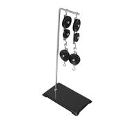 HIAKDOFT Pulley System with Galvanized Base for Physics Experiments Classroom Mechanics Kit with Clamp Quick Setup Educational Pulley Block for Teaching Force and Motion Principles