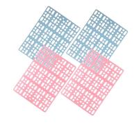 HIAKDOFT Rabbit Cage Foot Mat 4pcs Breathable Hole Plastic Foot Resting Pads with Non-slip Surface for Small Animals Pet Cage Bedding, Suitable for Rabbits, Guinea Pigs, Hamsters, Blue