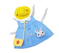 HIAKDOFT Rabbit Costume Harness for Small Pets Accessories with Comfortable Adorable Rabbit Outfit for Walks and Halloween Parties Includes Random Style Hat and Vest