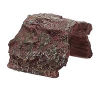 HIAKDOFT Reptile Cave Resin Reptile Tank Cave Habitat Decor Tortoise Hideout Rock Ornament for Turtle Snake Frog Lizard Aquarium Shelter 3.15 X 2.36 X 1.97 in