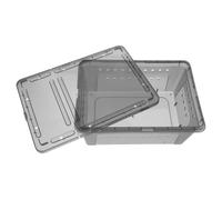 HIAKDOFT Reptile Feeding Box Small Enclosure with Ventilation for Spiders Geckos Praying Mantis Container Viewable Breeding Habitat for Small Pets and Insects