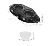 HIAKDOFT Reptile Food Bowl Magnetic Feeding Ledge for Lizards and Chameleons in Terrariums Includes Water Dish for Small Animals