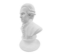 HIAKDOFT Resin Bust Statue 15Cm White Figurine Sculpture European Classical Musician Home Decor Accent for Living Room and Photography Prop