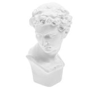 HIAKDOFT Resin Bust Statue Sculpture Artistic Greek David Figurine Home Desk Decor Office Ornament for Living Bookshelf Display