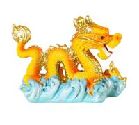 HIAKDOFT Resin Dragon Cake Topper Miniature Animal Ornament for Baking and Party Decoration Stable Resin Material Funny Gesture Figurine for Indoor Outdoor Cake Decorating and Garden