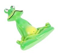 HIAKDOFT Resin Frog Sculpture Yoga Pose Cartoon Animal Statue for Home Office Desk Decoration Outdoor Garden Ornament Figurine Gift for Friends Family