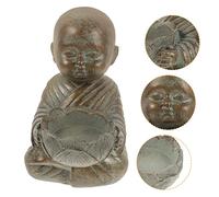 HIAKDOFT Resin Little Zen Monk Figurine Compact Home Decor Multi Function Synthetic Material Gift Ornament for Educational Meaning Chinese Style Sculpture