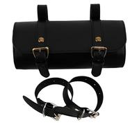 HIAKDOFT Retro Mini Motorcycle Saddlebag PU Leather Tool Bag for Electric Scooters Bikes and Motorbikes Compact Handlebar and Rear Seat Storage Pouch for Essentials