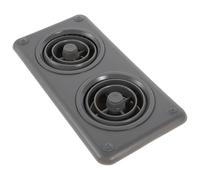 HIAKDOFT Rv Air Conditioning Vent Outlet for Bus Camper Caravan, Grey Plastic Central Ac Deflector Grille 6.3x3.7x1.4 Inch, Universal Ceiling Air Vent for Vehicle Hvac System