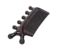HIAKDOFT Sandalwood Scalp Stimulator Comb Ergonomic Five-Tooth Massage Tool for Hair Detangling and Root Scratching Multifunctional Wooden Scalp Massager for Neck Shoulders and Curly Hair