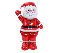 HIAKDOFT Santa Balloon Hello Merry Party Color Outside Christmas Decorations Giant Inflatable Christmas Outdoor Decorations Prom Indoor Foil Clause Aluminum Film Red