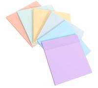 HIAKDOFT Self Adhesive Colorful Memo Pads Pet Fluorescent for Students Office School Home Use with Strong Adhesion Plastic Book Tabs Household Reminder Stickers