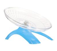 HIAKDOFT Silent Hamster Wheel for Hedgehogs and Small Pets Low Noise Running Exercise for Chinchilla Squirrels Mice Blue Transparent Disc Design for Cozy Cage Environment