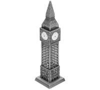 HIAKDOFT Silver Metal Big Architecture Model Ornament London Landmark Building Sculpture for Home Decor High-grade Craft Classic Design Decorative Tower Souvenir