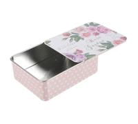 HIAKDOFT Slide Top Tinplate Box Small Objects Holder Push-pull Lid Metal Storage Organizer for Candies Pills Coins Vintage Style Multi-use Container