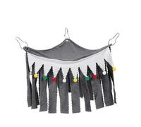 HIAKDOFT Small Pet Hideaway Hammock Forest Hut Design for Hamsters Guinea Pigs Rabbits Cozy Corner Hideout Sided Warm Fleece Cover Climbing Hammock for Cage Installation