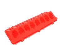 HIAKDOFT Small Poultry Feeder Plastic Bird Feeding Dish Spill Resistant No Waste Pigeon Chicken Quail Feeder Portable Lightweight Large Capacity for Indoor Outdoor Use