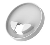 HIAKDOFT Smart Speaker Frame Desktop Stand with Wire Management Bracket Compact White Holder for Neat Cable Organization