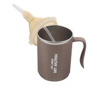 HIAKDOFT Spill Cup for Elderly Adults with Swallow Friendly Straw Leakproof Drinking Mug for Disabled and Paralyzed Users Lightweight Ergonomic Design for Easy Liquid Food Intake