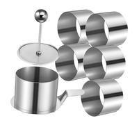 HIAKDOFT Stainless Steel Cake Ring Mold for Baking Small Mousse Cakes and Desserts Round Cooking Ring for Cupcakes and Puddings with Classic Design