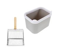 HIAKDOFT Stainless Steel Cat Litter Scoop with Base Holder Large Capacity Wide Sifter Shovel for Easy Cleaning Ergonomic Handle Suitable for All Cat Breeds and Stylish Home Integration