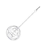 HIAKDOFT Stainless Steel Hanging Grass Feeder Ball for Rabbits Guinea Pigs Chinchillas Reusable Pasture Grass Holder and Hay Dispenser Multi-function Small Animal Feeding Rack