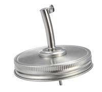 HIAKDOFT Stainless Steel Oil Jar Lid with Airtight Seal and Pour Spout Wide Mouth Replacement Cap for Kitchen Bottles Detachable Seal for Easy Cleaning Practical Dispenser Accessory for Oil