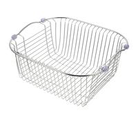 HIAKDOFT Stainless Steel Sink Drain Basket with Rounded Corners Kitchen Colander Strainer for Fruit and Vegetable Washing Space-saving Dish Drying Rack with Smooth Edges for Household Use