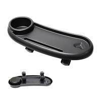 HIAKDOFT Stroller Tray with Cup Holder Detachable Plastic Snack Tray Easy to Clean Comfortable Hand Feel for Travel Convenience