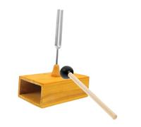 HIAKDOFT Teaching Acoustic Hertz Fork with Wooden Resonance Box for Middle School Physics Experiments Sound Quality Science Lab Tool for Classroom Sound Wave Demonstrations