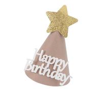 HIAKDOFT Thickened Brown Birthday Hat Party Supply Adorable Five Point Star Headpiece for Adults Festive Costume Accessory for Birthday and Shower Celebrations