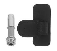 HIAKDOFT Threaded Guitar Jack Plug Set 6.35Mm Copper End Pin with PU Protective Cover Acoustic Bass Guitar Socket Cap Strap