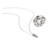 HIAKDOFT Titanium Steel Pet Urn Necklace with Paw Print Pendant Memorial Ashes Holder for Dogs and Cats Hair Locket Keepsake Jewelry Unisex Cremation Ashes Pendant for Pet Remembrance