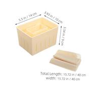 HIAKDOFT Tofu Press Mold DIY with Cheese Cloth for Homemade Bean Curd Compact Tofu Maker Kit Reusable Mold for Vegan Cheese Yogurt Straining and Household Use