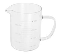 HIAKDOFT Transparent Glass Milk Cup with Scale Microwave Safe Water Drinking Tumbler for Home Coffee Tea Juice and Milk Stylish and Easy to Use Olecranon Mouth Design