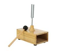 HIAKDOFT Tuning Fork and Rubber Mallet with Wooden Resonance Base for Physics Teaching and Sound Wave Experiments for School Science and Family Use