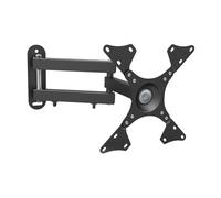 HIAKDOFT Tv Wall Mount Bracket with Swivel and Tilt for LCD Screens Retractable Black Wall Shelf Stand for Secure and Space Saving Tv Installation in Living Office