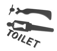 HIAKDOFT Unisex Bathroom Door Sign Acrylic Restroom Signage with Gender Symbols Easy Adhesive Installation Modern Minimalist Toilet Decor for Home Office Hotels